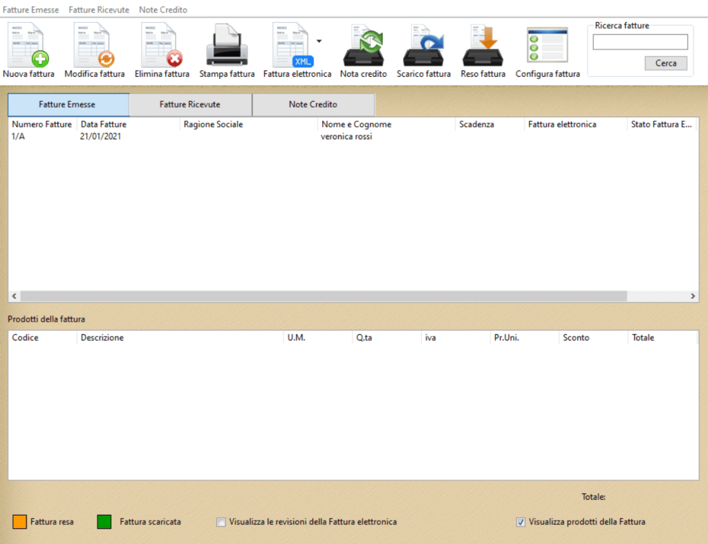 Si è verificato un errore durante la richiesta dei dati (500) fattura elettronica